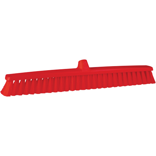ColorCore Push Broom, Fine Bristles, 24", Polypropylene, Red Seaboard Timber Mart