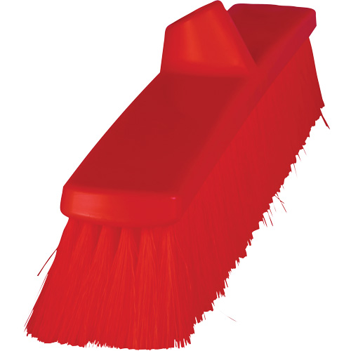 ColorCore Push Broom, Fine Bristles, 24", Polypropylene, Red Seaboard Timber Mart