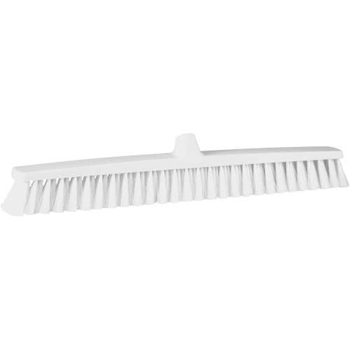 ColorCore Push Broom, Fine Bristles, 24", Polypropylene, White Seaboard Timber Mart