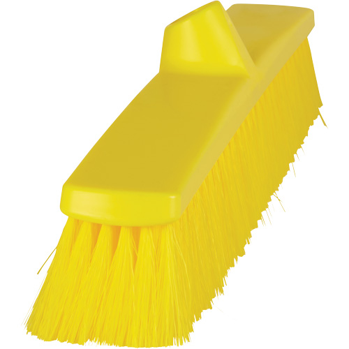 ColorCore Push Broom, Fine Bristles, 24", Polypropylene, Yellow Seaboard Timber Mart
