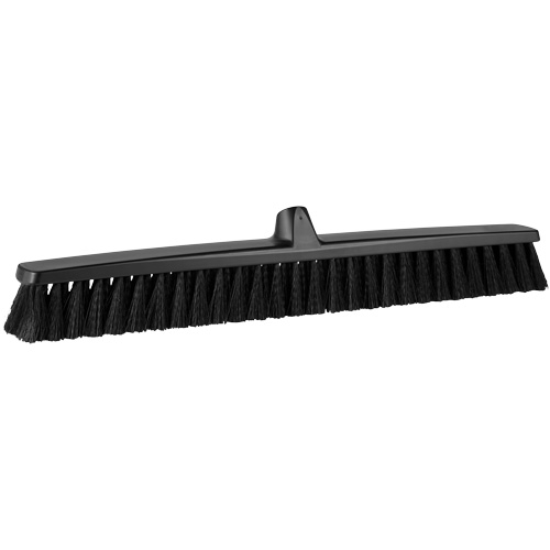 ColorCore Push Broom, Fine Bristles, 24", Polypropylene, Black Seaboard Timber Mart