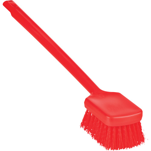 ColorCore Long Handle Brush, Stiff Bristles, 20" Long, Red Seaboard Timber Mart