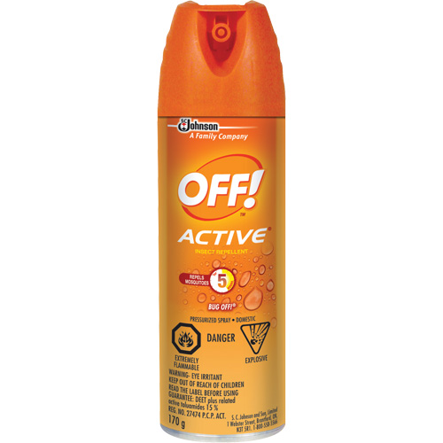 Insectifuge Off! Active, DEET &agrave; 15 %, A&eacute;rosol, 170 g Seaboard Timber Mart