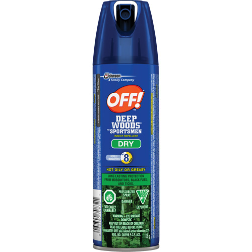 Insectifuge sec pour sportifs Off! R&eacute;gions sauvages, DEET &agrave; 30 %, A&eacute;rosol, 113 g Seaboard Timber Mart