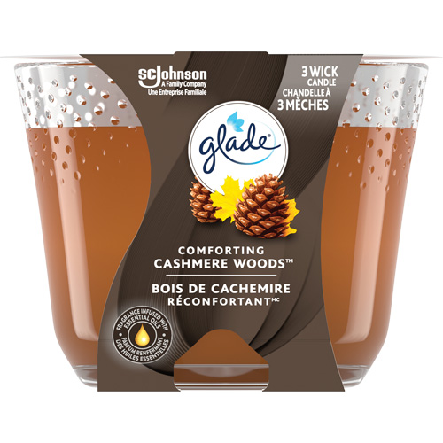 Glade&reg; 3-Wick Candle, Cashmere Woods&reg; Seaboard Timber Mart