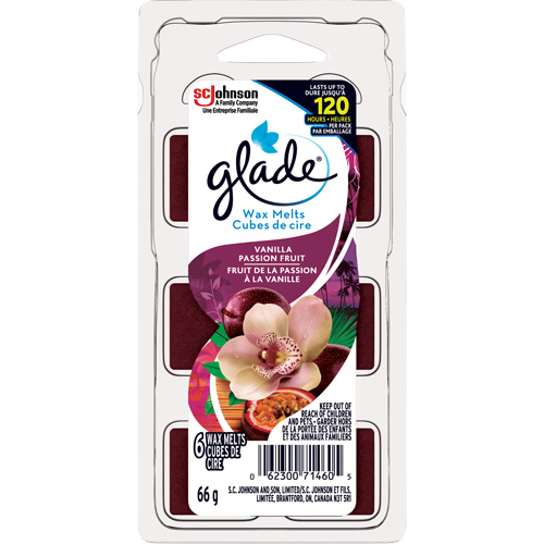 Cubes de cire parfum&eacute;e Glade, Fruit de la passion &agrave; la vanille Seaboard Timber Mart