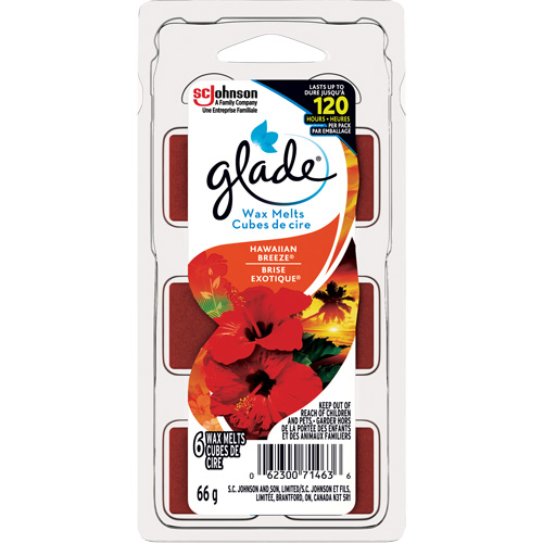 Cubes de cire parfum&eacute;e Glade, Brise exotique Seaboard Timber Mart