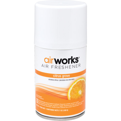 AirWorks&reg; Metered Air Fresheners, Citrus Grove, Aerosol Can Seaboard Timber Mart