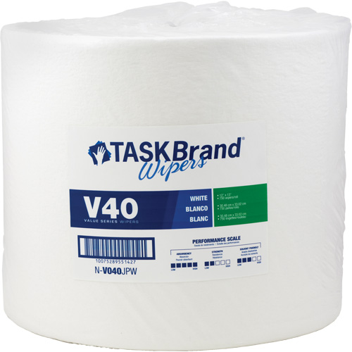 Essuie-tout de s&eacute;rie de qualit&eacute; V40 TaskBrand, Tout usage, 13" lo x 12" la Seaboard Timber Mart