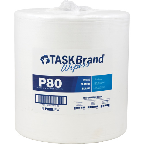 Chiffons de premi&egrave;re qualit&eacute; P80 TaskBrand, Robuste, 13" lo x 12" la Seaboard Timber Mart