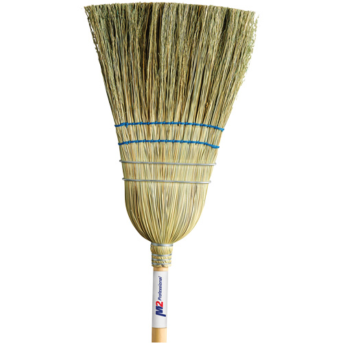 Heavy-Duty Corn Broom, 2-String, Wood Handle Seaboard Timber Mart