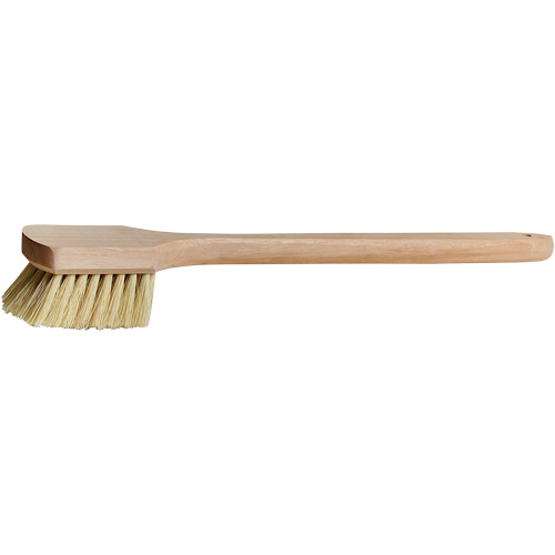 Long-Handle Pot Brush, 20" L, Tampico Bristles, Beige Seaboard Timber Mart