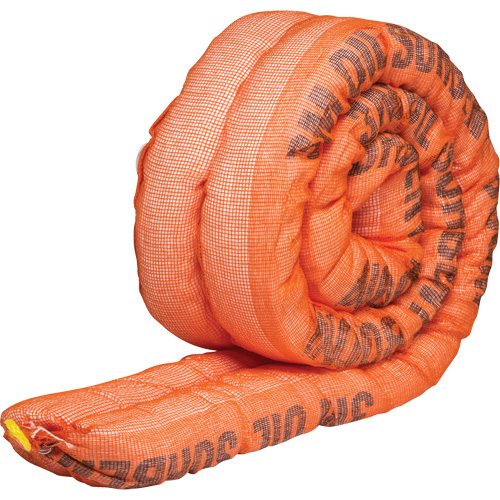 Barri&egrave;re de pollution absorbante double pour produits p&eacute;troliers, Huile seulement, 10' lo x 4" la, Absorption 36,8 gal Seaboard Timber Mart