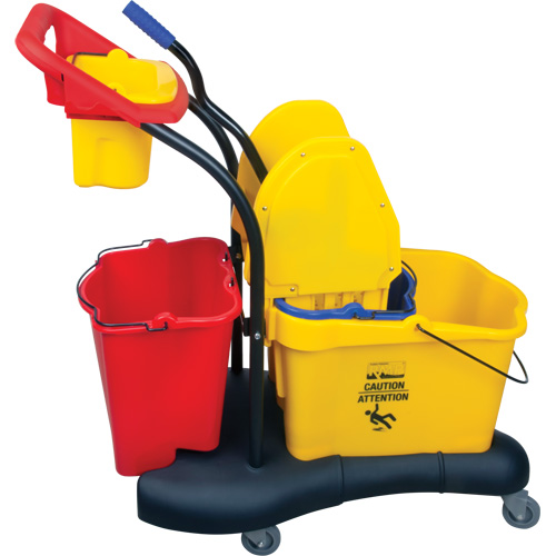 Multifunctional Mop Trolley, Down Press, 9.5 US Gal.(38 Quart), Yellow Seaboard Timber Mart