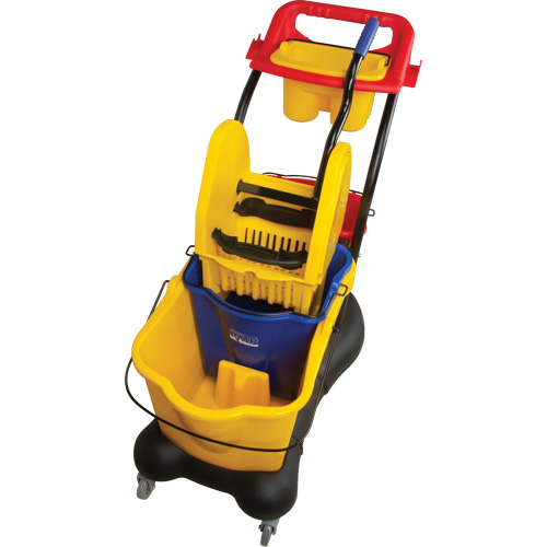 Multifunctional Mop Trolley, Down Press, 9.5 US Gal.(38 Quart), Yellow Seaboard Timber Mart