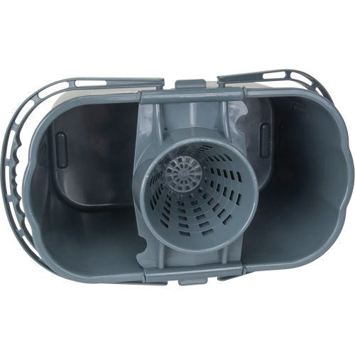 Mop Pail & Wringer, Strainer, 3.75 US Gal.(15 Quart), Grey Seaboard Timber Mart