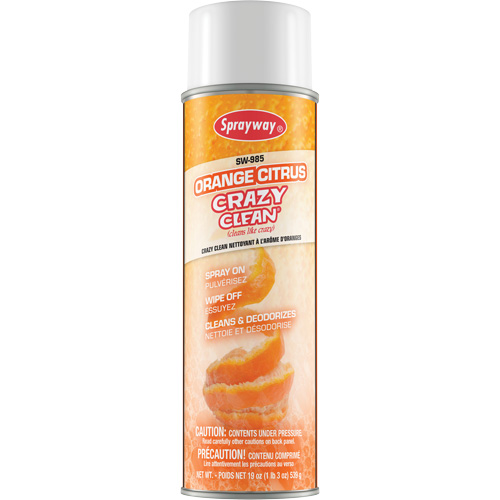 Nettoyant &agrave; l'ar&ocirc;me d'oranges Crazy Clean, 19 oz liq., Canette a&eacute;rosol Seaboard Timber Mart
