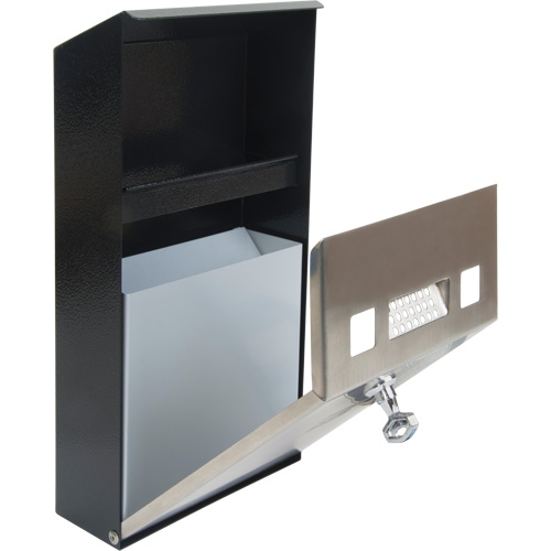 Cendrier, Montage mural, Acier inoxydable, Capacit&eacute; 1 Litre, Hauteur 11-4/5" Seaboard Timber Mart