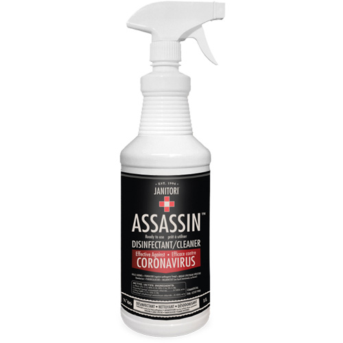 Janitori Assassin Ready-to-Use Disinfectant Cleaner, 1 L, Trigger Bottle Seaboard Timber Mart