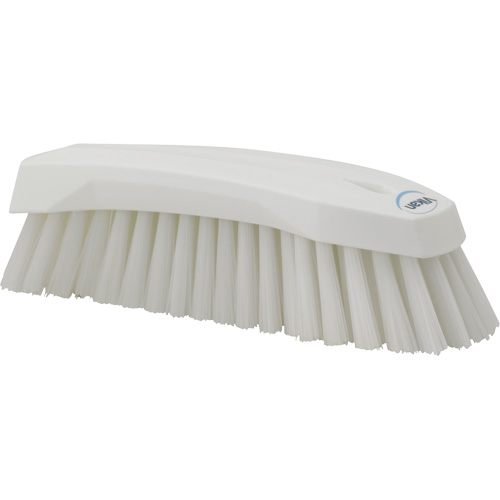 Large Angled Hand Brush, Stiff Bristles, 8" Long, White Seaboard Timber Mart