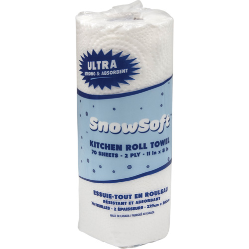 Snow Soft Premium Kitchen Towels, 2 Ply, 70 Sheets/Roll, 8" W, 11" L Seaboard Timber Mart