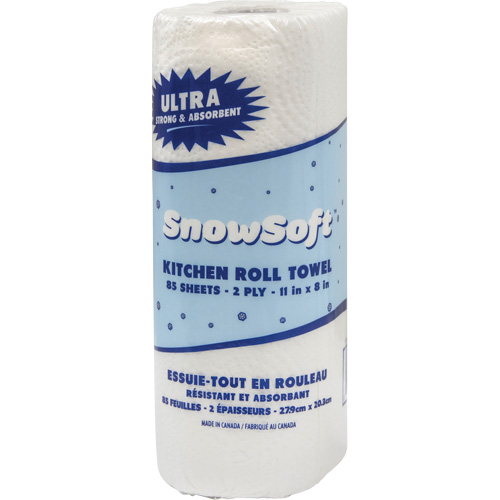 Snow Soft Premium Kitchen Towels, 2 Ply, 85 Sheets/Roll, 8" W, 11" L Seaboard Timber Mart