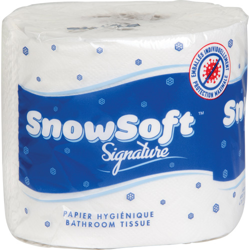 Papier hygi&eacute;nique de premi&egrave;re qualit&eacute; Snow Soft, 2 Pli, 600 Feuilles/Rouleu, Longueur 145', Blanc Seaboard Timber Mart