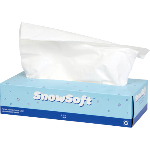 Papier-mouchoir de premi&egrave;re qualit&eacute; Snow Soft, 2 pli, 7,4" lo x 8,4" la, 100 feuilles/boîte Seaboard Timber Mart