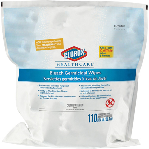 Healthcare&reg; Disinfecting Bleach Wipes Refill, 110 Count Seaboard Timber Mart