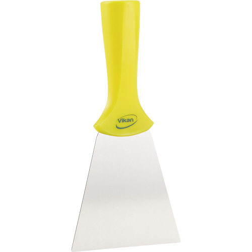 Grattoir en acier inoxydable avec poign&eacute;e montable sur manche, Jaune, 4" la x 8" lo Seaboard Timber Mart