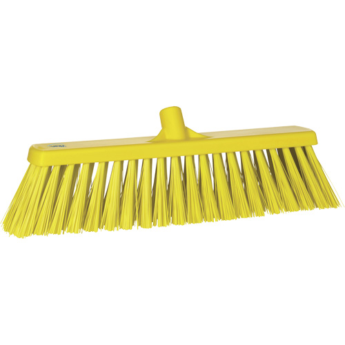 Heavy-Duty Push Broom, Stiff Bristles, 20", Polyester, Yellow Seaboard Timber Mart