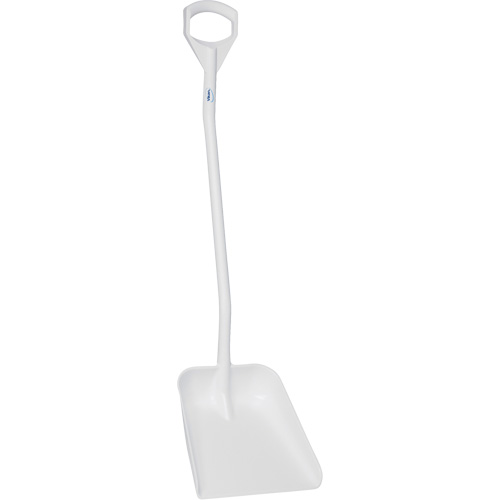 Ergonomic Large Blade Shovel, 51" Length, Plastic, White Seaboard Timber Mart