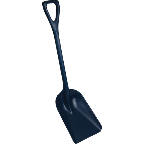 One-Piece Metal Detectable Shovel, 10" x 14" Blade, 37-1/2" Length, Plastic, Blue Seaboard Timber Mart