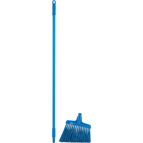 Angle Broom Head with Handle, X-Coarse Bristles, 12", Polyester, Blue Seaboard Timber Mart