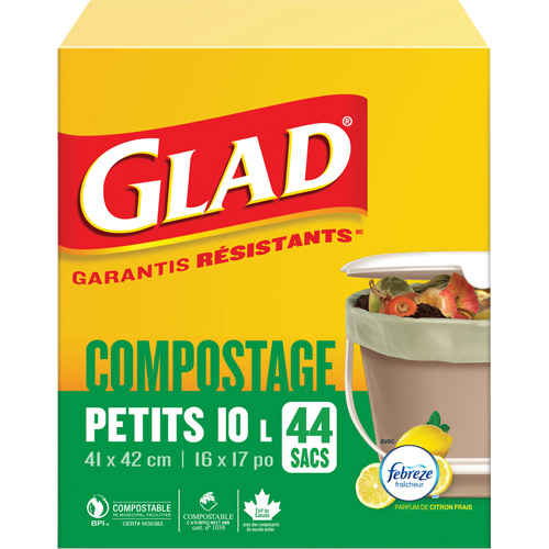 Petits sacs de compostage, R&eacute;gulier, 17" lo x 16" la, Brun, Capacit&eacute; de 10 L (3 gal.) Seaboard Timber Mart