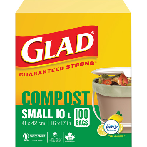 Petits sacs de compostage, R&eacute;gulier, 17" lo x 16" la, Brun, Capacit&eacute; de 10 L (3 gal.) Seaboard Timber Mart