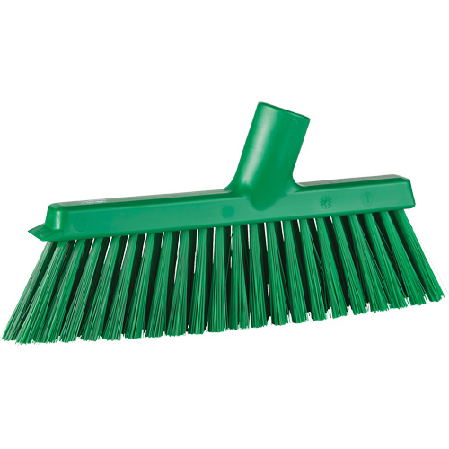 Balai biseaut&eacute; avec pas de vis inclin&eacute;, Crins Moyen, 10", Polyester, Vert Seaboard Timber Mart