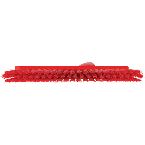 Dustpan Broom with Angled Thread, Medium Bristles, 10", Polyester, Red Seaboard Timber Mart