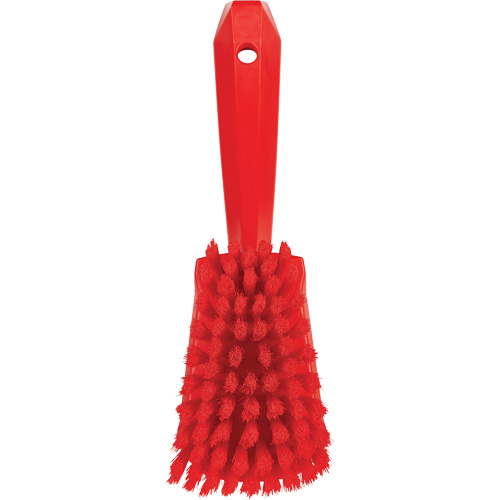 Short-Handled Washing Brush, Soft Bristles, 10-1/2" Long, Red Seaboard Timber Mart