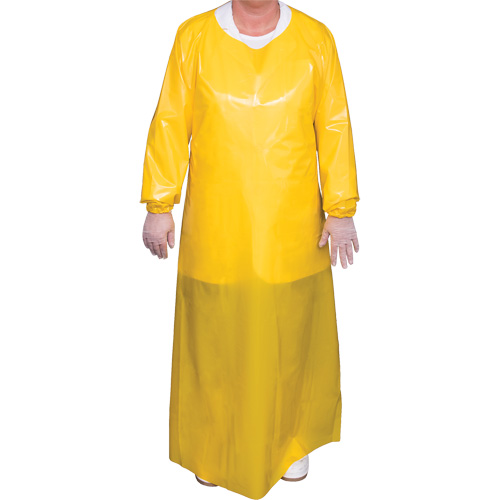 Top Dog 6 Mil. Gown, Large, Yellow, Polyurethane Seaboard Timber Mart