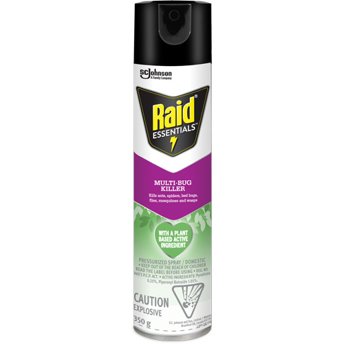 Insecticide polyvalent Essentials Raid, 350 g, Canette a&eacute;rosol Seaboard Timber Mart