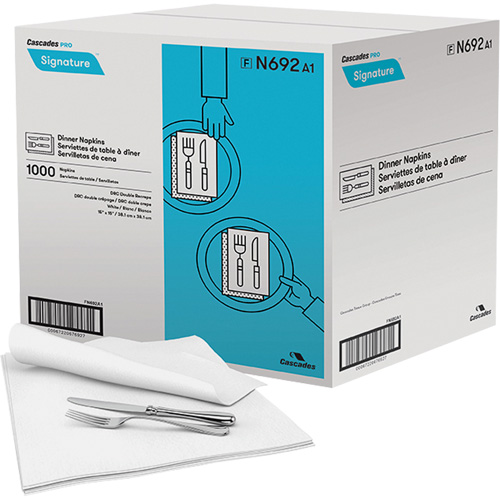 Pro Signature&reg; Dinner Napkins, 1 Ply, 15" x 15" Seaboard Timber Mart