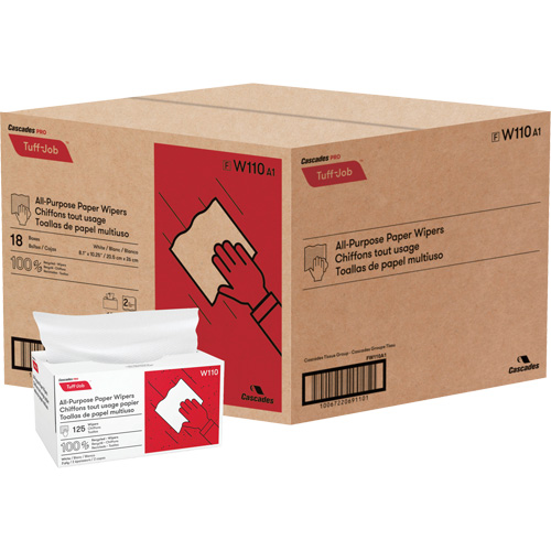 Essuie-tout en papier surgissant &agrave; pli simple Pro Tuff-Job, Tout usage, 10-1/4" lo x 8" la Seaboard Timber Mart