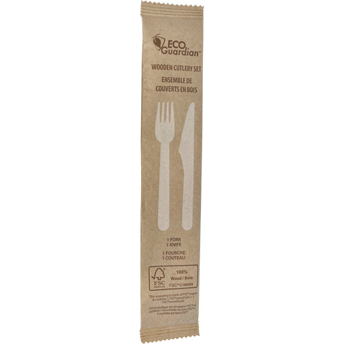 Fork & Knife Wooden Cutlery Kit Seaboard Timber Mart
