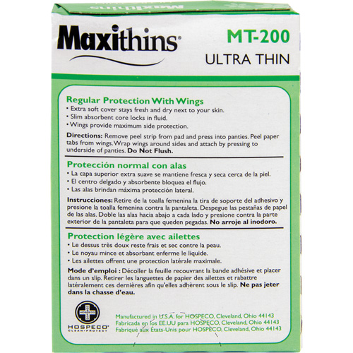 Maxithins&reg; Maxi Pad Ultra Thin with Wings Seaboard Timber Mart