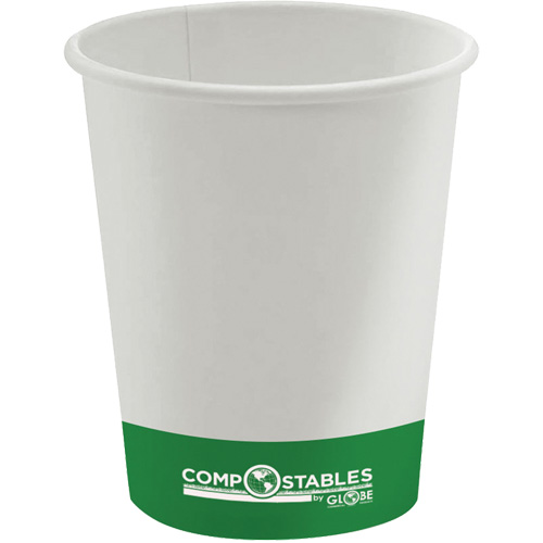 Gobelets en papier compostable chaud/froid &agrave; paroi simple, 8 oz, Multicolore Seaboard Timber Mart