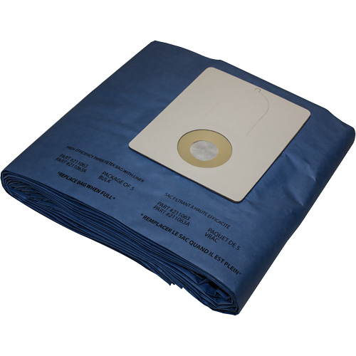 Disposable Vacuum Filter Bags, Bag, Fits 12 - 15 US gal. Seaboard Timber Mart