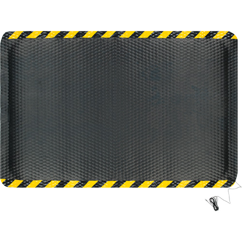 Hog Heaven Electrically Conductive Mat Kit, 4' W x 6' L, 7/8" Thickness, Black/Yellow, Nitrile Seaboard Timber Mart