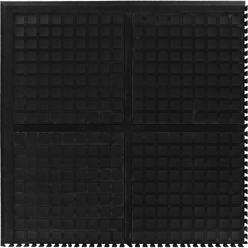 Hog Heaven III Comfort Modular Centre Tile, Corrugated, 3' x 3' x 3/4", Black, Nitrile Seaboard Timber Mart