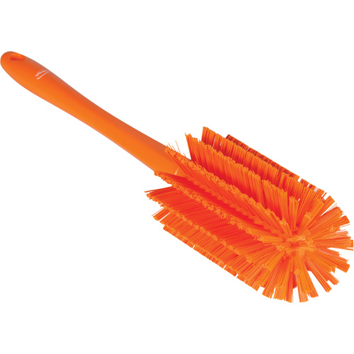 Medium Brush with Handle, Stiff Bristles, 17" Long, Orange Seaboard Timber Mart